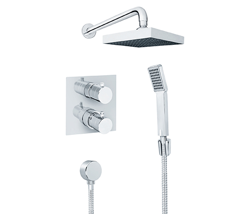 UGRADNA BATERIJA TEMOSTATSKA SA UZIDNIM I RUČNIM TUŠEM THERMO2 - ROSAN JT31601