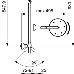 BATERIJA ZA KADU SA USPONSKIM TUŠEM IDEAL RAIN SOFT - IDEAL STANDARD B1098 - Image 2