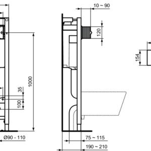 PROSYS ECO FRAME M, UGRADNI VODOKOTLIĆ ZA KONZOLNE WC ŠOLJE - E2332AA Prosys - Image 2