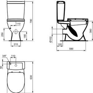 EUROVIT WC MONOBLOK – baltik V337101 Ideal Standard - Image 2