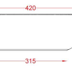LAVABO COGNAC 42x16 NADGRADNI COL001 ARTCERAM IT - Slika 3