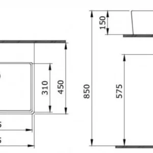 LAVABO MILANO 50x40 BELI SJAJ BOCCHI - Image 2