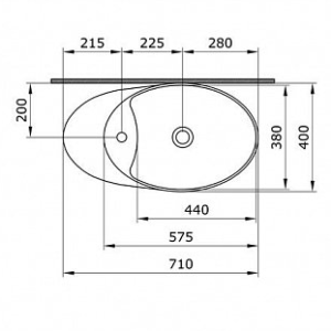 LAVABO 56x39 W/OUT MAT CRNI BOCCHI - Image 2