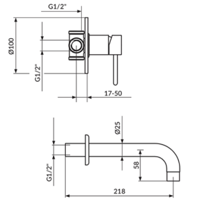 DARK BATERIJA ZA LAVABO UGRADNA JD31401 - Slika 3
