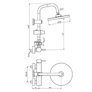 DARK BATERIJA ZA TUŠ KADU USPONSKI TUŠ JD37251 - Image 3