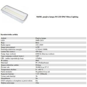 LAMPA LED 50 IP65 PUNJIVA 6500K - MITEA LIGHTING M650L - Image 5