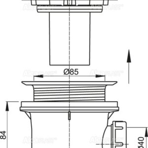 SIFON ZA TUŠ KADU Ø90 - ALCA PLAST A49CR - Image 2
